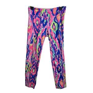 Lilly Pulitzer Weekender Leggings SZ Med UPF 50+ "Luminescent" Preppy Resort